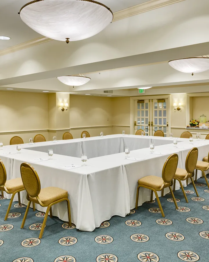 Event space at the Inn on Boltwood set up for a meeting