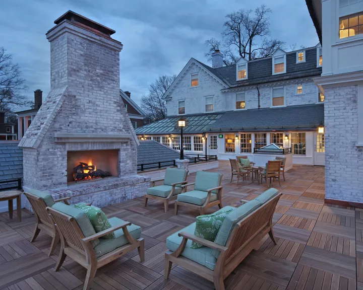 Lord Jeffery Inn Outdoor Fireplace